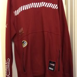 Puma Ferrari XL Hoodie Burgundy Color New With Tags Never Worn