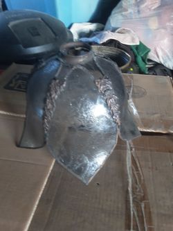 vintage metal lamp shade with decorative embossed floral