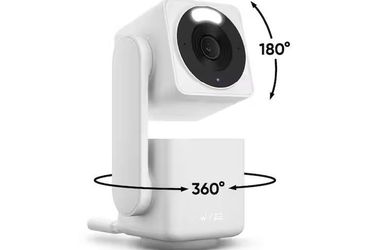 Wyze Cam Pan v4, 4K UHD Indoor/Outdoor, Plug-In Security Camera with Night Vision, 2-Way Audio 