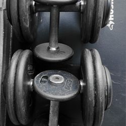 TROY BARBELL & FITNESS PRO DUMBBELLS*: BLACK; 5 LB PAIR & 50 LB PAIR  ■  ALSO NEW FACTORY CLOSEOUTS, FACTORY SECONDS & TARIFF REBATES