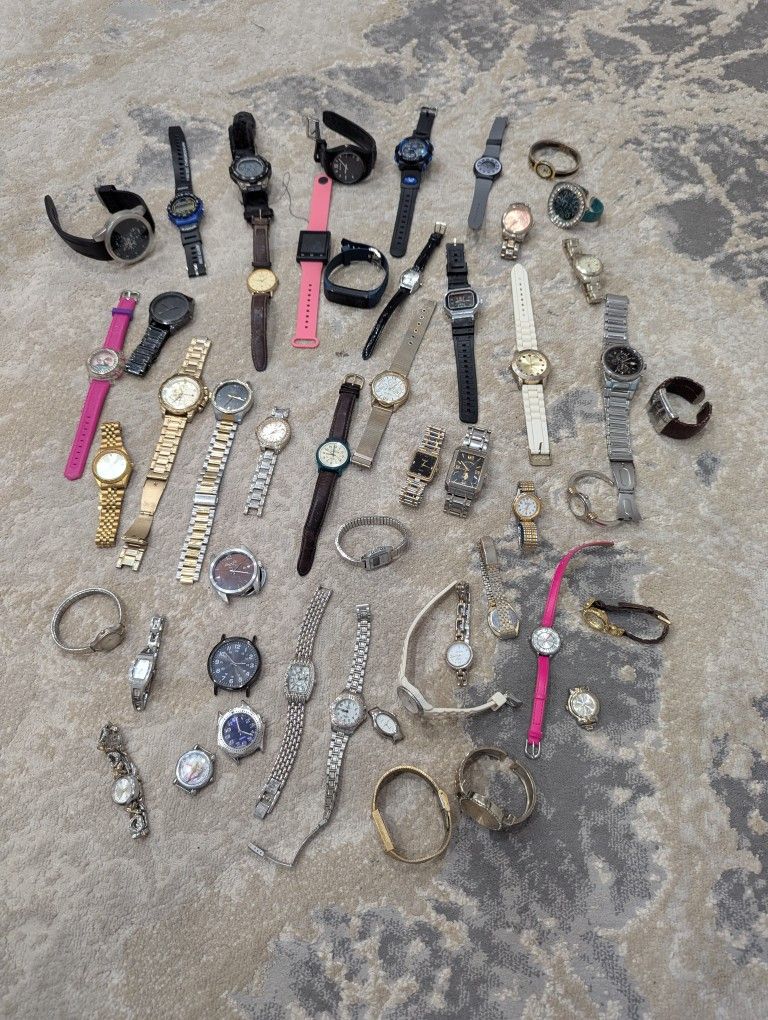 Huge WATCH LOT for Parts Repairs Craft Project Resell Mixed Types.
Men's and Women's