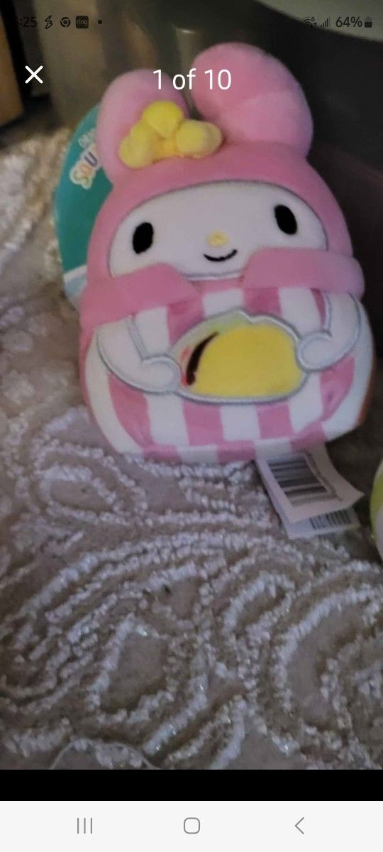 Squish Mellow Keyrings 10 Assortment Types Hello Kitty Or Friends Etc All NEW $3 Each Or All 10 For $25