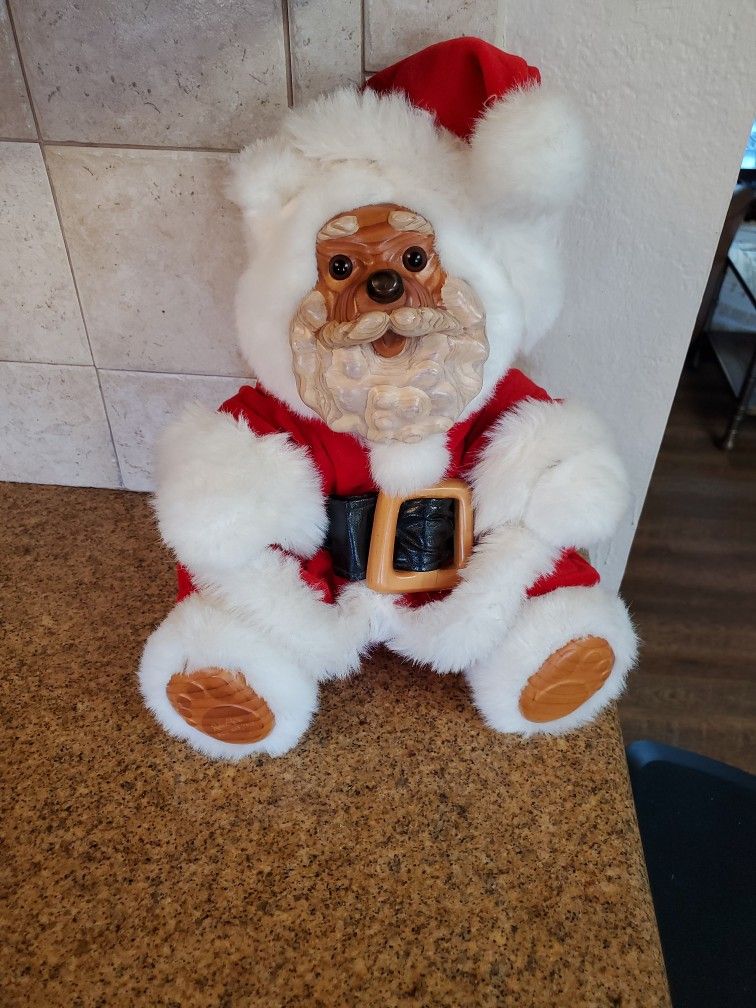 Robert Raikes Wood Santa Bear (No Tag)
