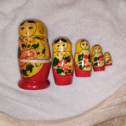 Antique Russian Matryoshka Doll (Nesting Doll)