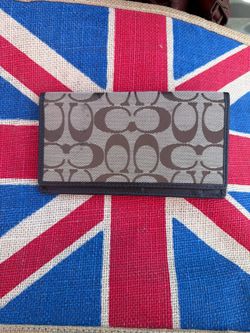 Coach Signature Canvas Checkbook Cover