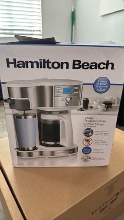 Hamilton Beach 2 in 1 coffee maker white