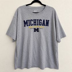 Michigan Wolverines Pro Edge T-Shirt Men’s 2XL Gray Embroidered NCAA