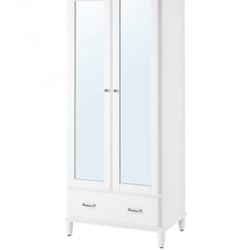 White Mirrored Wardrobe Closet 