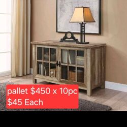 ✨️ Pallets of 10 pcs better Oxford Square TV Stand for TVs up to 55" Rustic Brown Media Storage