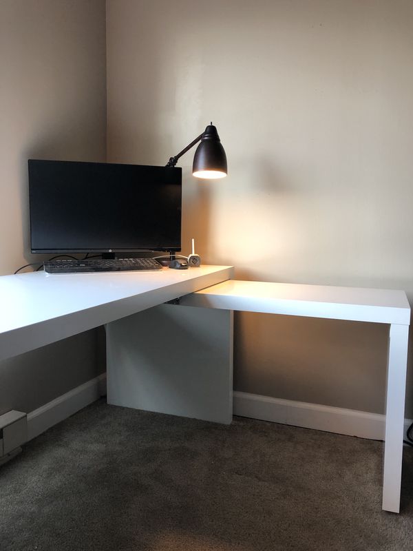 Ikea Malm Desk With Pull Out Panel White For Sale In Everett Wa