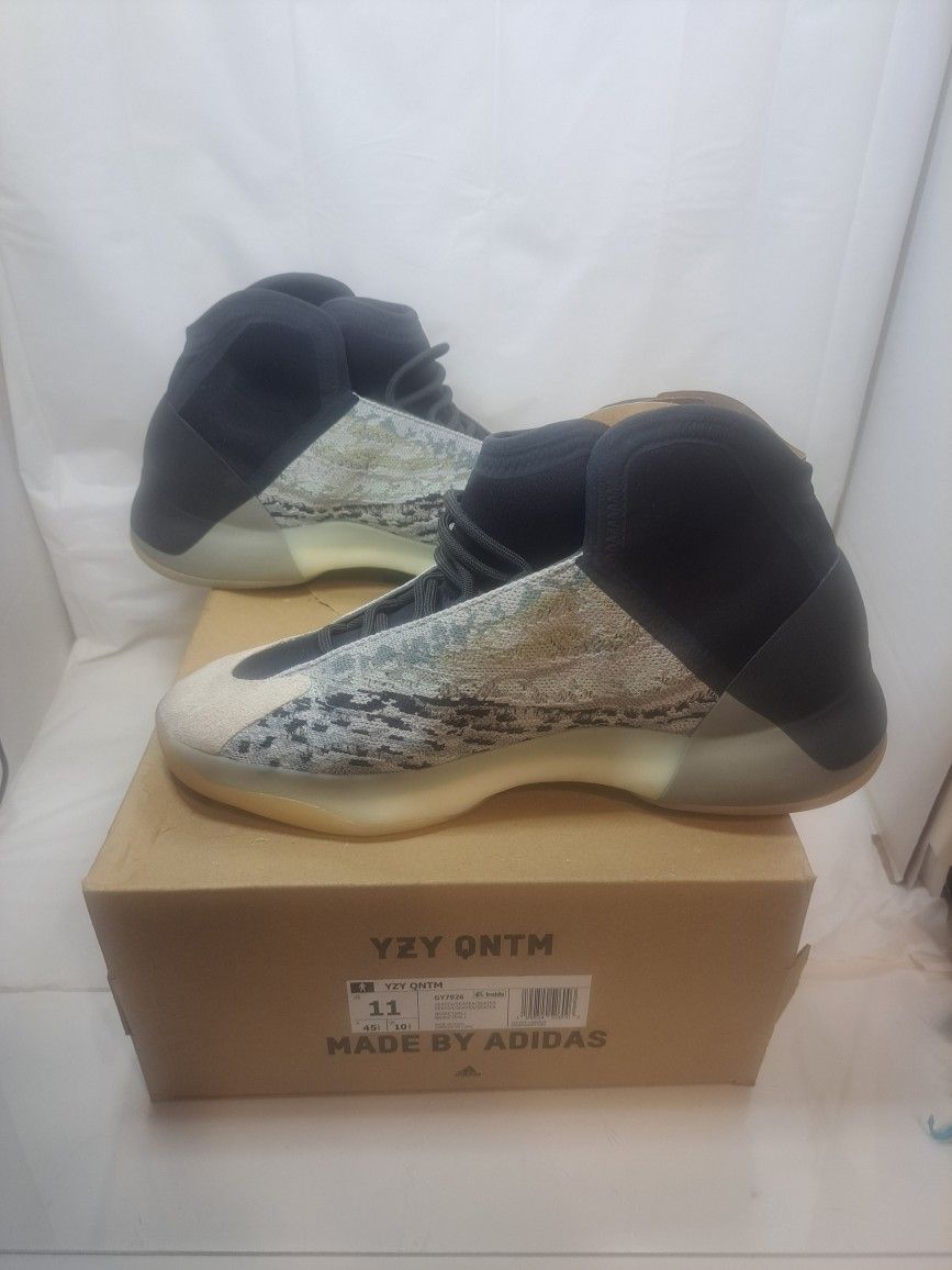 Adidas Yeezy Qntm Basketball Mens Black, Grey Sneakers Athletic Shoes GY7926 Size 11
