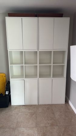 Six Stackable IKEA cabinets 