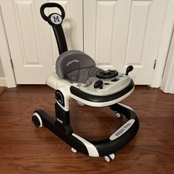 Happy Baby 3-In-1 Walker with Activity Station - Adjustable Height & Large Tray