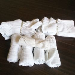 New Born Onesies And Burp Towels