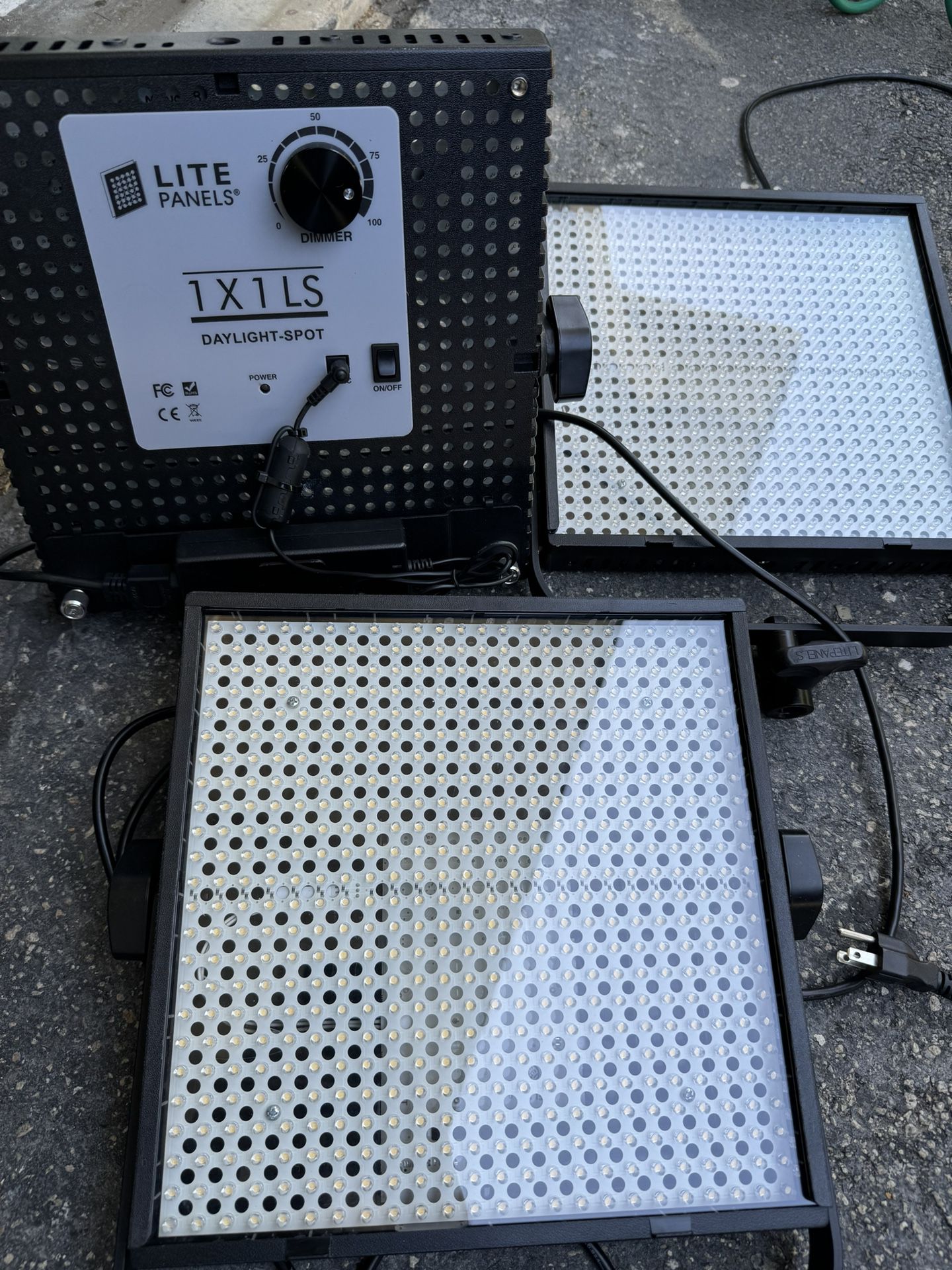 Three 1x1 Daylight Spot Light Panels