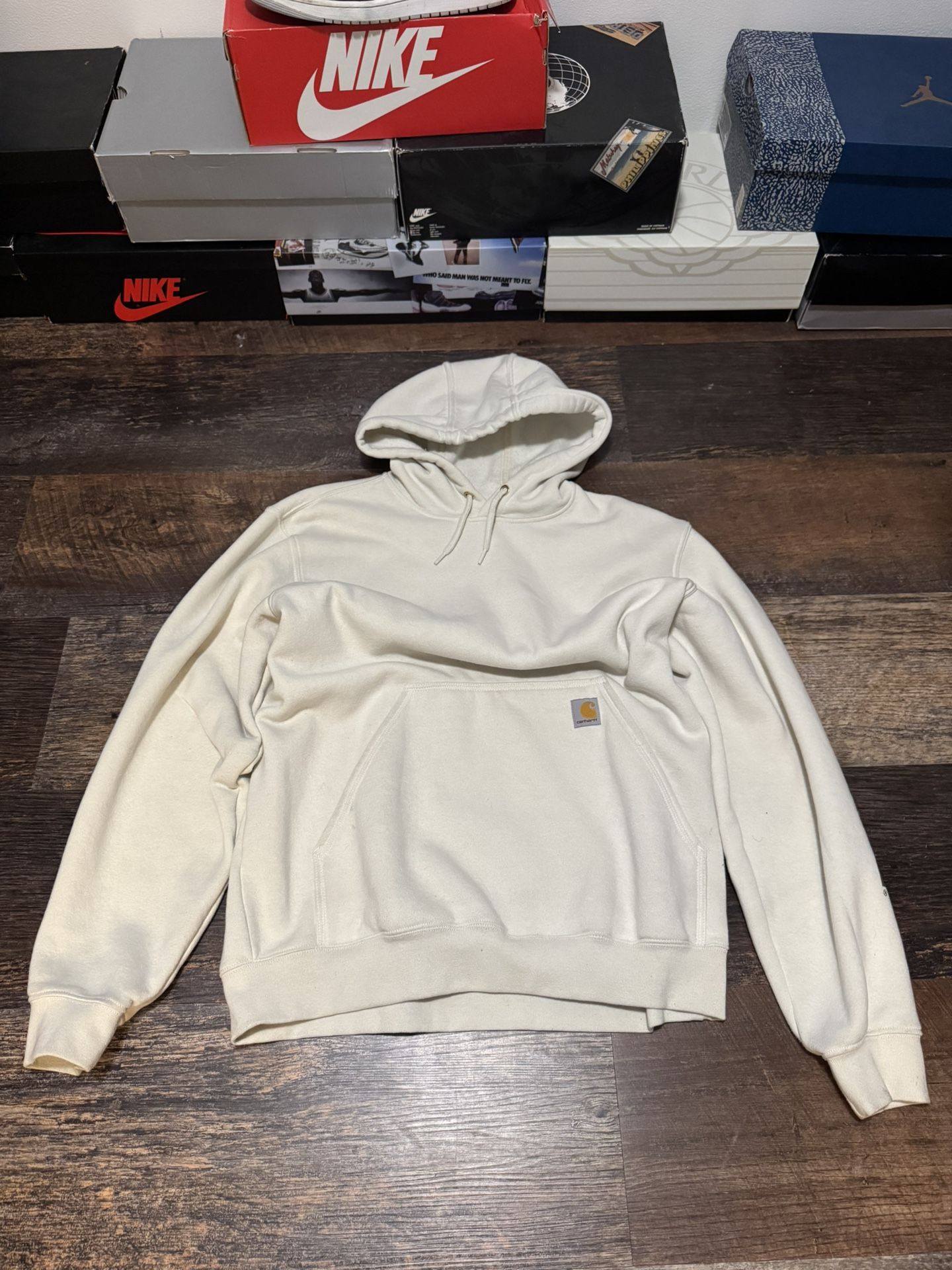 Carhartt K288 Hoodie β Beige β Size L β Like New