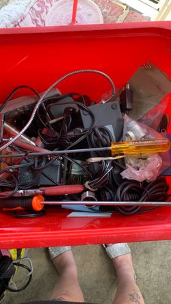 Bucket Of Misc Items (whole Bin)  + Records