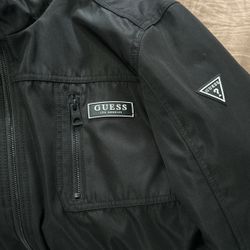 guess jacket with hoodie 