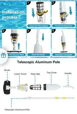 Handheld pool vacuum cleaner