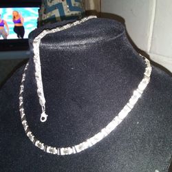 925 Necklace.bracelet. 19 In Long.  Bracelet 8 In.