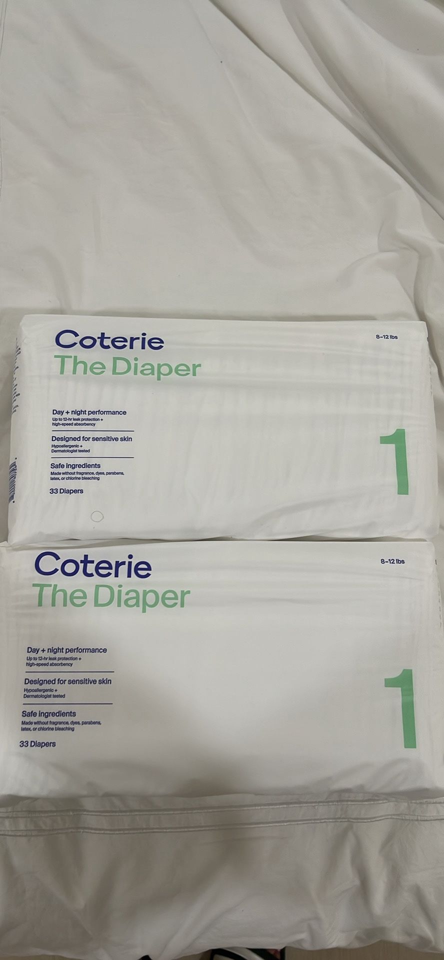 Coterie Diapers (2 packs - 66 diapers in all)