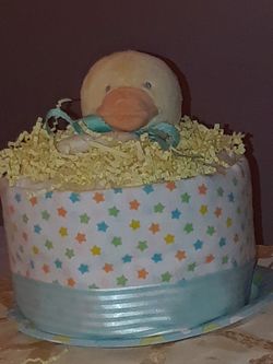 Diaper cake gender reveal