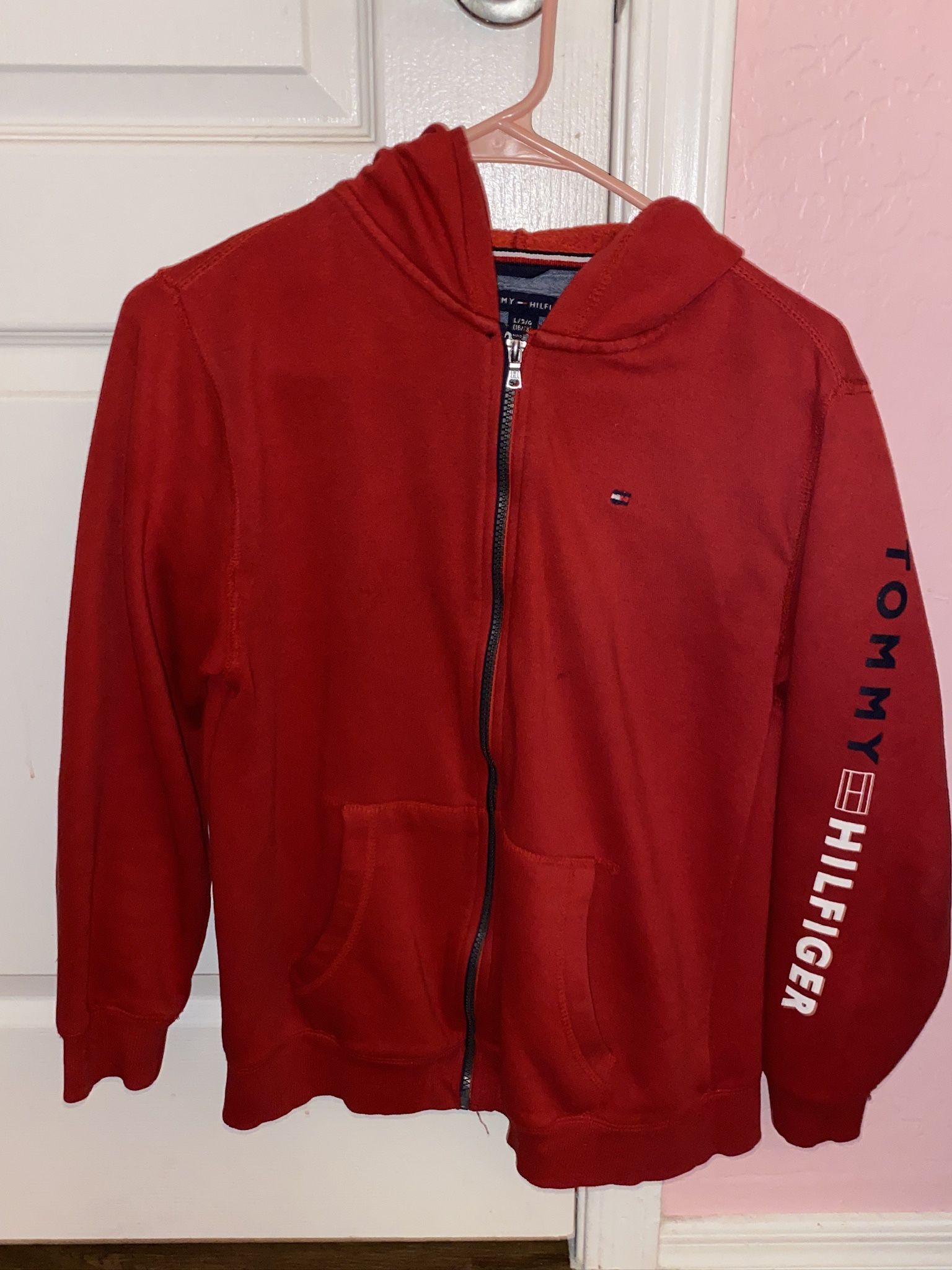 Red Tommy Hilfiger jacket