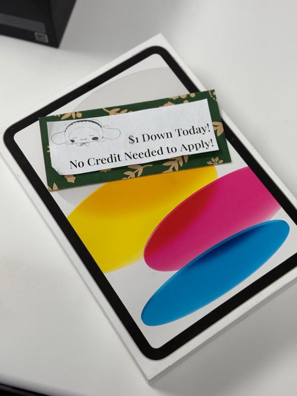 Apple IPad 10th Generation Tablet New - Pay $1 To Take It Home Today and pay the rest later.