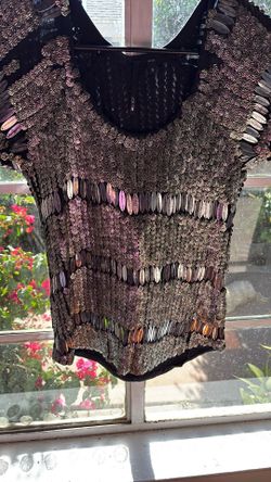 Beautiful  Elegant   Metal Decoración Blouse 