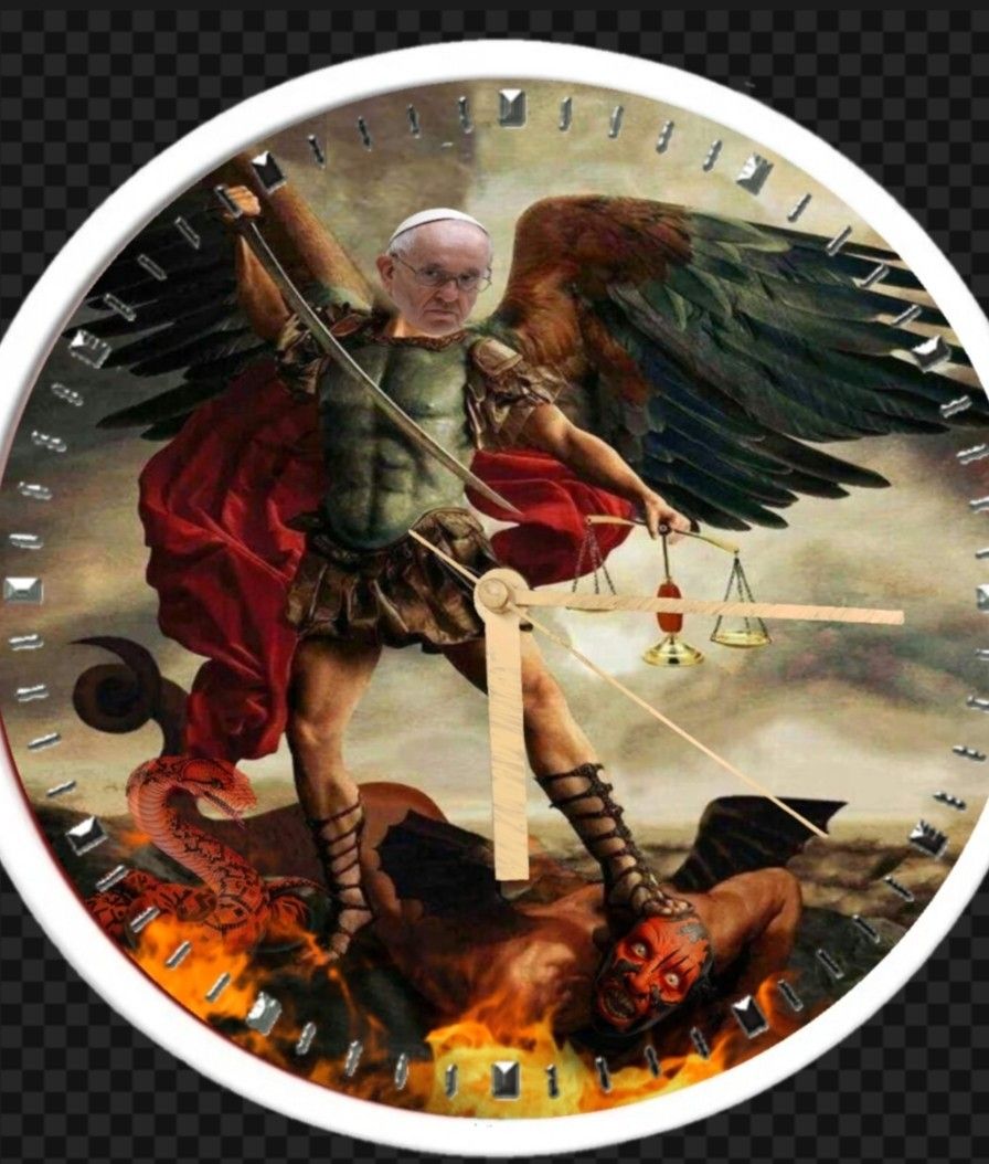 Pope Francis Led Clock