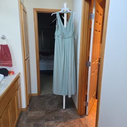 Chiffon Halter Faux Wrap A-Line Dress