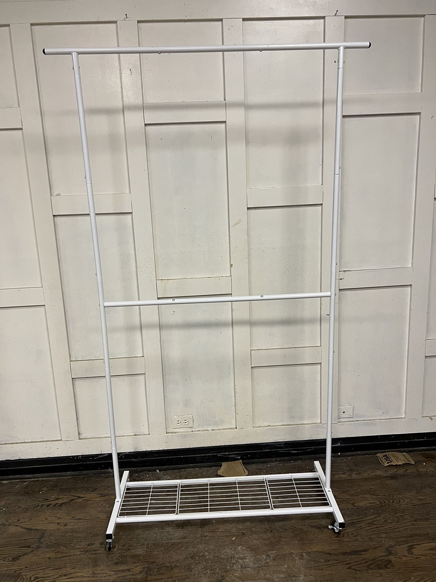 White Metal Clothing Rack