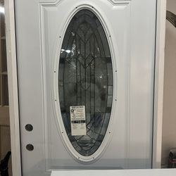 This Masonite 36-in x 80-in Chatham 3/4 Oval Lite