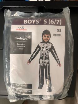 Boys' Skeleton Halloween Costume Size 6/7