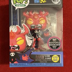 Funko Pop Digital DC Teen Titans GO Raven #411 LE Legendary 1117 PCS GITD
