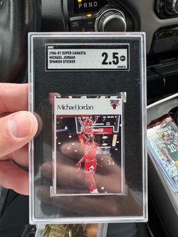 Michael Jordan 1986-87 Super Canasta Spanish Sticker SGC 2.5