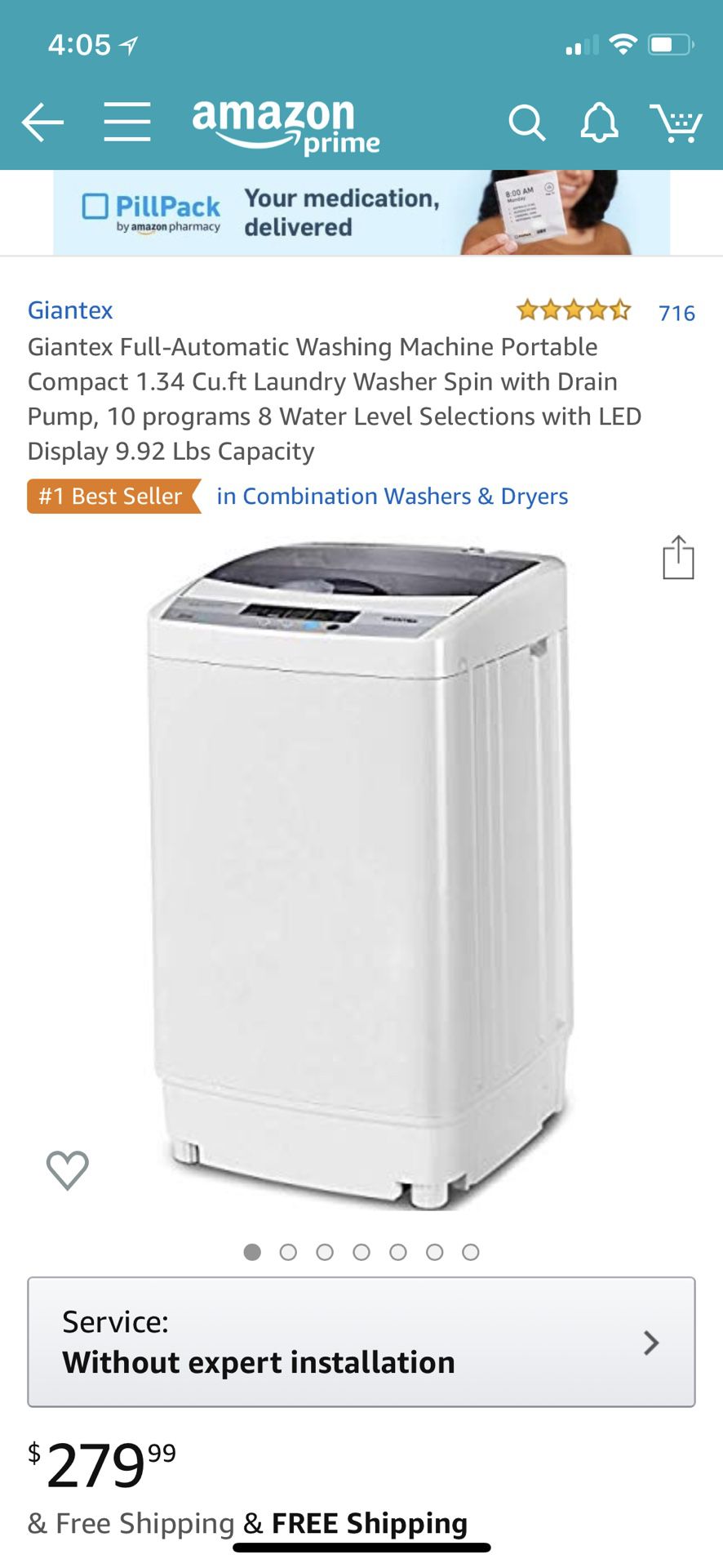 iantex 4.3 out of 5 stars 716 Reviews Giantex Full-Automatic Washing Machine Portable Compact 1.34 Cu.ft Laundry Washer Spin with Drain Pump, 10 pro