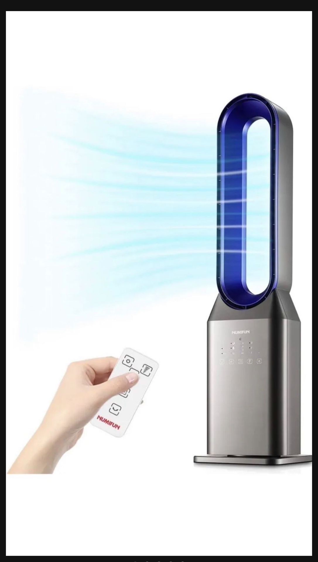 Brand New Bladeless Tower Fan 36 Inches Portable Electric Standing Floor Fan Air Circulator with Oscillating and Remote Control