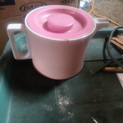 Vintage Block Chromatic Red Lavender Coffee Pot With Lid