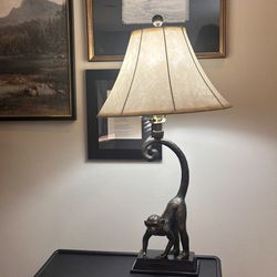 Sculptural Monkey Lamps (Set of 2)