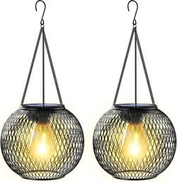 New Solar Lantern Outdoor Waterproof, KagoLing Upgraded Hanging Solar Lights Outdoor Garden Decorations Decorative Lighting Solar Powered Waterproof T