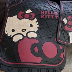 Hello Kitty Car Matts Total Of 4 