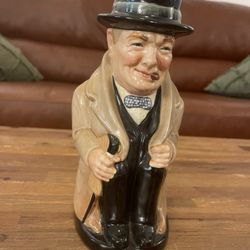 Royal Doulton Winston Churchill 9" Toby Jug Mug Vintage Cup