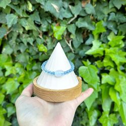 100% Natural Aquamarine Beads Bracelet - 5.8mm #3