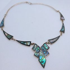 Mystical Sterling Silver Abalone Necklace #557