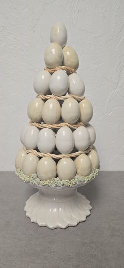Capodimonte Egg Easter Pyramid Centerpiese 