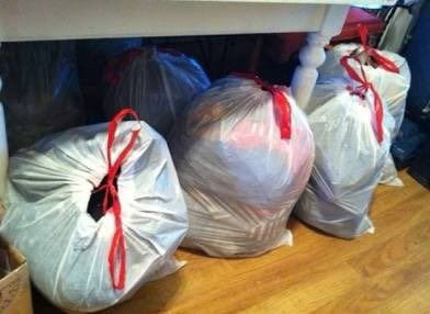6 Bags of Clothes plus Shoes Mixed Kids and Adults .Good Clean Condition No Dig No Choose.All 50$