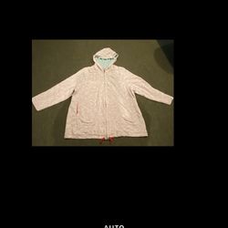 Woman Within jacket thermal lined hooded sweatshirt full zip 2XL 26/28 EUC!