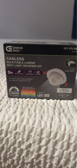 Commercial Electric 3in Canless LED Recessed Light Kit