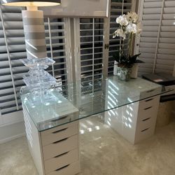 IKEA Glass Top Desk “Love”